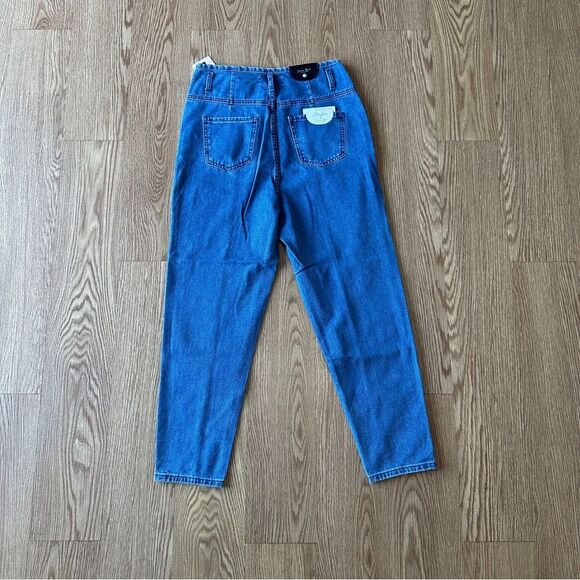 Denim Blvd. High Waisted Straight Leg Jeans, Front Seam Detail, Junior’s Size 9 - Picture 7 of 8